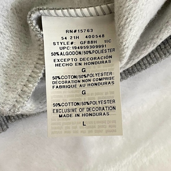 #44 NWT | Champion | Men's Powerblend Crewneck Sweatshirt | Light Gray | Large - Picture 7 of 9